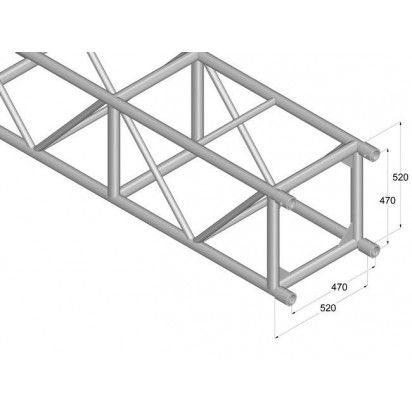 Pro-truss  Pro 524 L500 Straight 500 mm