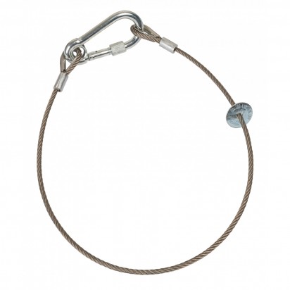 Briteq SAFETY CABLE D4-60CM H Duty Safety cable D=4mm L=60cm + Screw carabiner