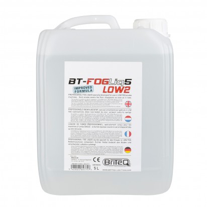 Briteq BT-FOGLIQ5 LOW2 LOW FOG fog fluid, improved formula - 5L canister