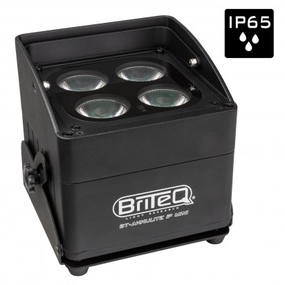 Briteq BT-AKKULITE IP MINI Outdoor LED projector with 4x5in1 RGBWA + IR Rem.