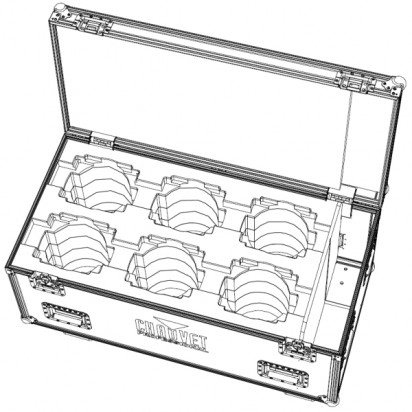 Chauvet 6-Way Case for Rogue R1 BeamWash