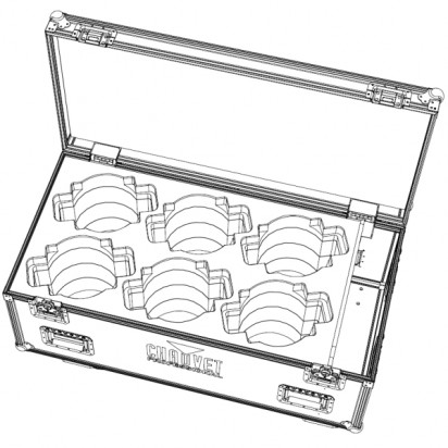 Chauvet 6-Way Case for Rogue R2 Wash or R2X Wash