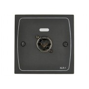 Cloud XLR-M1B XLR wall plate with male 3 pin XLR latching connector. Colour: Black or White Type: 1