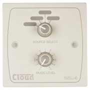Cloud RSL-4W Remote Music Source & Level Control Plate. White Type: 1 Gang  (also available in US 1