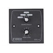 Cloud RSL4B Remote Music Source & Level Control Plate. Black Type: 1 Gang  (also available in US 1 G