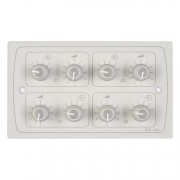 Cloud RSL-6x4W Remote Music Source & Level Control Plate 4 zones. White Type: 2 Gang
