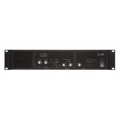 Cloud VMA240 2U Installer MixerAmp. 1 Output, 3 Line Input + 2 Mic Inputs, 240W 4 ohm or 100V Output Cloud VMA240 2U Installer MixerAmp. 1 Output, 3 Line Input + 2 Mic Inputs, 240W 4 ohm or 100V Output
