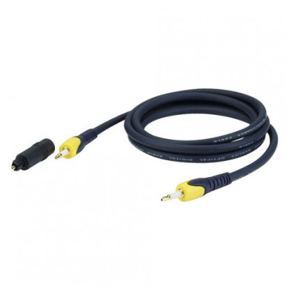 DMT Opticalcable 6 mtr Miniplug incl. 2 Toslink adaptors