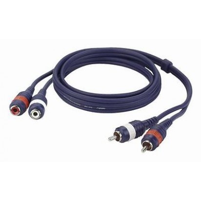 DAP 2 RCA Male/2 RCA Female 0,75mt Line/Instrumentcable