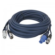 DAP AUDIO Powersignalcable 10mtr Schuko M/Schuko F- XLR M/F