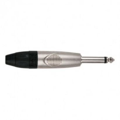 DAP 6.3mm Jack X-type Mono Nickel Black endcap