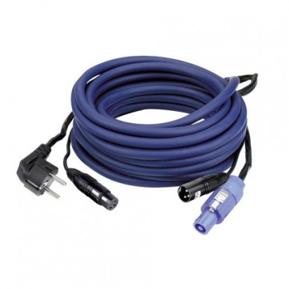 DAP AUDIO Powersignalcable 20mtr Schuko/Pwrcon-XLR M/F