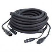 DAP LIGHT Powersignalcable 6 mtr IEC M/F- XLR M/F Black