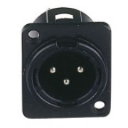 DAP XLR Chassis 3 Pole Black Male