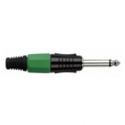 DAP Jackplug 6.3mm Mono Black with Green Endcap