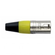 DAP N-CON XLR Plug 3P Nickel Male with Yellow Endcap