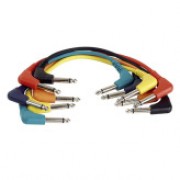 DAP Mono Patch Cable 60cm - hooked Connector Six Colour Pack