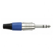 DAP Jackplug 6.3mm Stereo Nickel with Blue Endcap