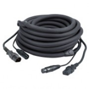 DAP LIGHT Powersignalcable 10 mtr IEC M/F- XLR M/F Black