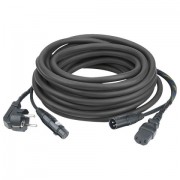 DAP AUDIO Powersignalcable 15mtr Schuko/ IEC F- XLR M/F Black