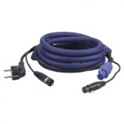 DAP LIGHT Powersignalcable 20mtr Schuko/Pwrcon- XLR M/F