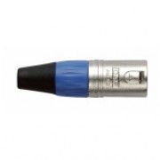 DAP N-CON XLR Plug 3P Nickel Male with Blue Endcap