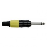 DAP Jackplug 6.3mm Mono Black with Yellow Endcap