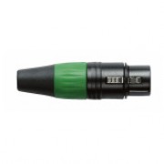 DAP N-CON XLR Plug 3P F Black with Green Endcap