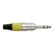 DAP Jackplug 6.3mm Stereo Nickel with Yellow Endcap