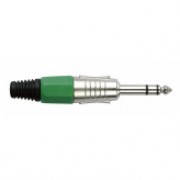 DAP Jackplug 6.3mm Stereo Nickel with Green Endcap