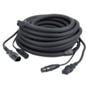 DAP LIGHT Powersignalcable 1,5 mtr IEC M/F- XLR M/F Black