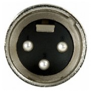 DAP N-CON XLR Plug 3P Nickel Male with Black Endcap