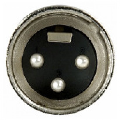 DAP N-CON XLR Plug 3P Nickel Male with Black Endcap
