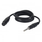 DAP 1,5 mtr XLRF/Jack Stereo Black Mic/linecable