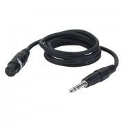 DAP 3 mtr XLR F/Jack Stereo Black Mic/linecable