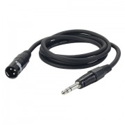 DAP 6 mtr XLRM/Jack Stereo Black Mic/linecable