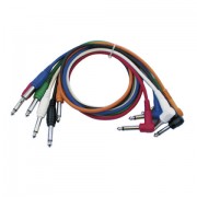 DAP Mono Patch Cable 30 cm  - Straight and Hooked Plug Six Colou
