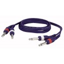 DAP 2 Mono Jack/2 Mono Jack 1,5mtr Line/Instrumentcable