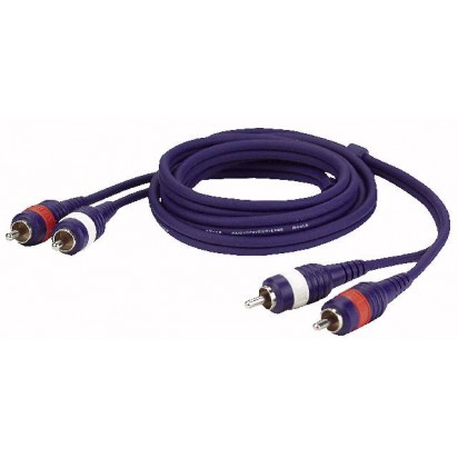 DAP 2 RCA Male/2 RCA Male 3 mtr Line/Instrumentcable