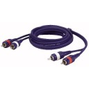 DAP 2 RCA Male/2 RCA Male 0,75mtr Line/Instrumentcable