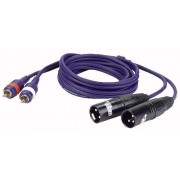 DAP 1,5mtr 2 XLR M/2 RCA Connector Line/Instrumentcable