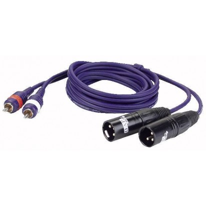 DAP 1,5mtr 2 XLR M/2 RCA Connector Line/Instrumentcable