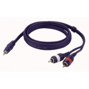 DAP Stereo Mini Jack/2 RCA 1,5mtr Line/Instrumentcable