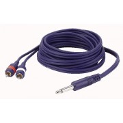 DAP Mono Jack/2 RCA Plugs 1,5mtr Line/Instrumentcable