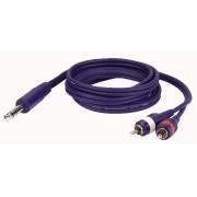 DAP Stereo Jack/2 RCA 1,5mtr Line/Instrumentcable