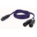 DAP 1,5mtr XLR Female/2 XLR Male