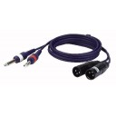 DAP 1,5 mtr 2 XLR M/2x Jack 6.3mm