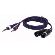 DAP 3 mtr 2 XLR M/2x Jack 6.3mm