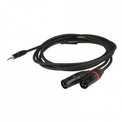 DAP Stereo 3,5mm jack > 2x XLR-M 3m recessed jack body