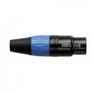 DAP N-CON XLR Plug 3P F Black with Blue Endcap